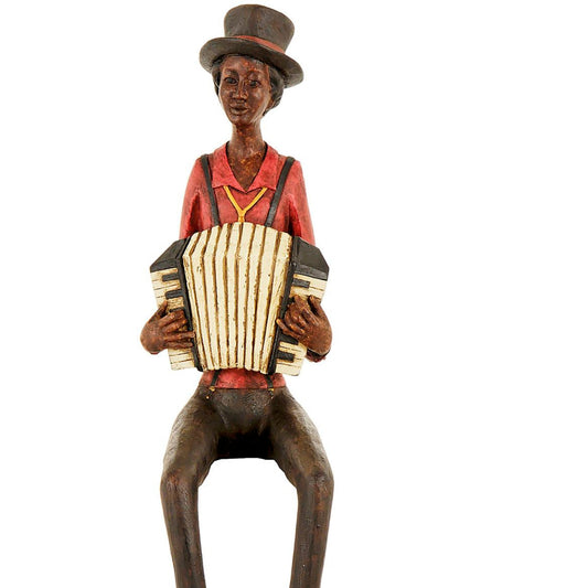 Sitting Jazz Band Squeeze Box Decorative Ornament