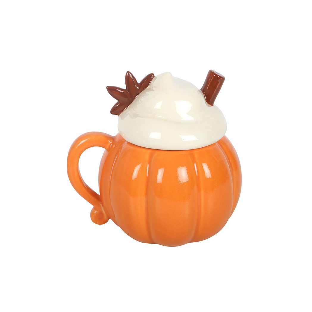 Pumpkin Cream Lidded Mug