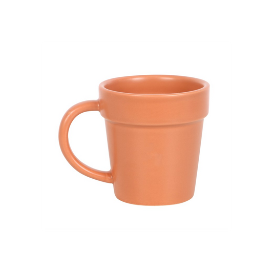 Plain Plant Pot Ceramic Mug and Shovel Spoon
