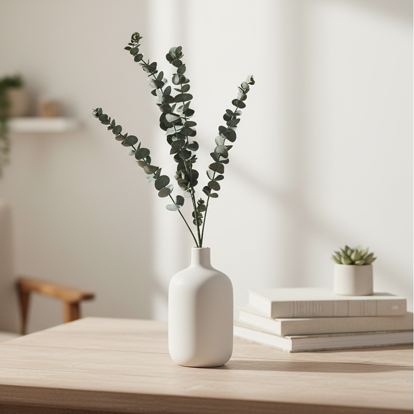 Silver Dollar Eucalyptus Artificial Flower Stem