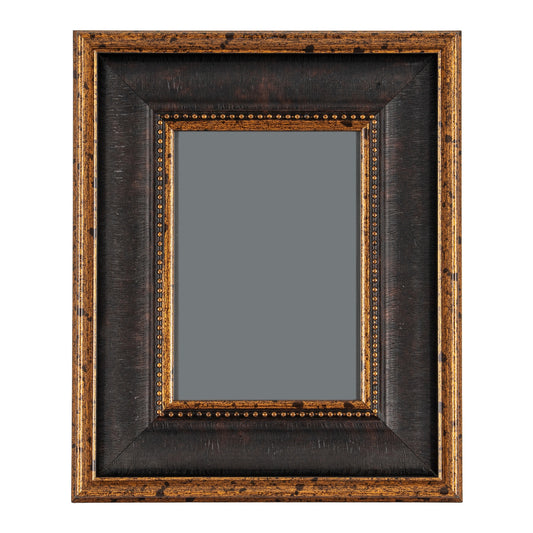 Black And Antique Gold Beaded 5X7 Photo Frame