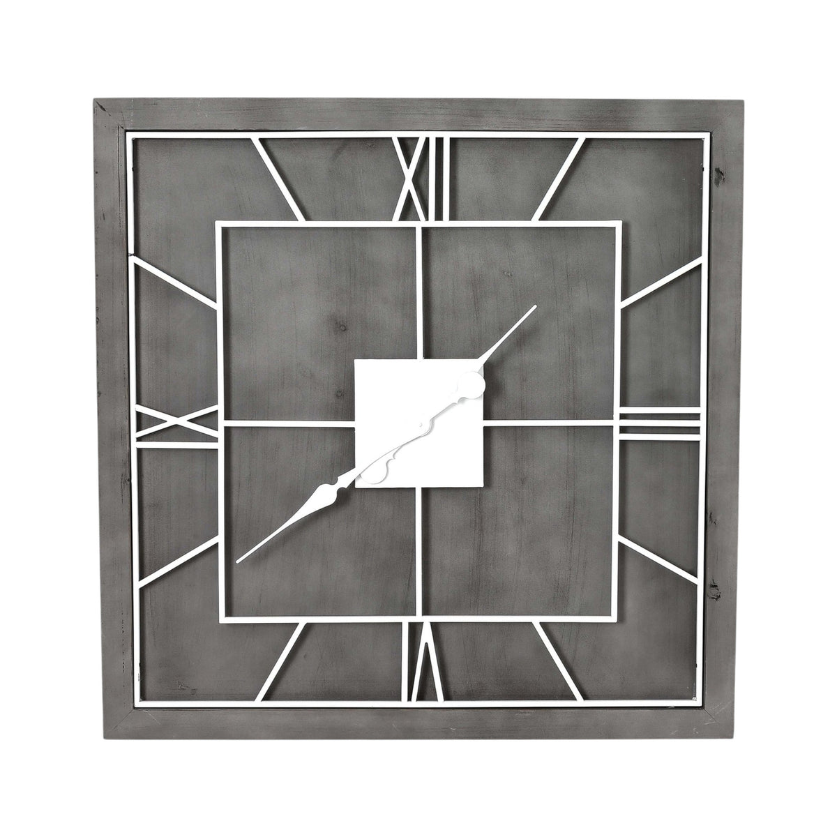 Williston Grey Square Wall Clock