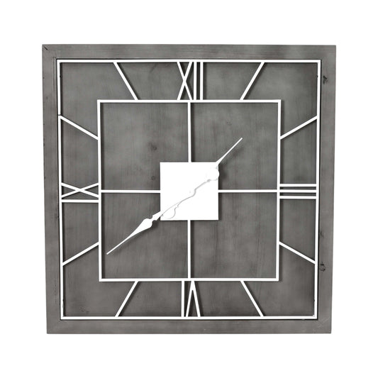 Williston Grey Square Wall Clock