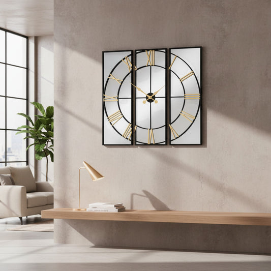 Brooklyn Black And Gold Wall Clock