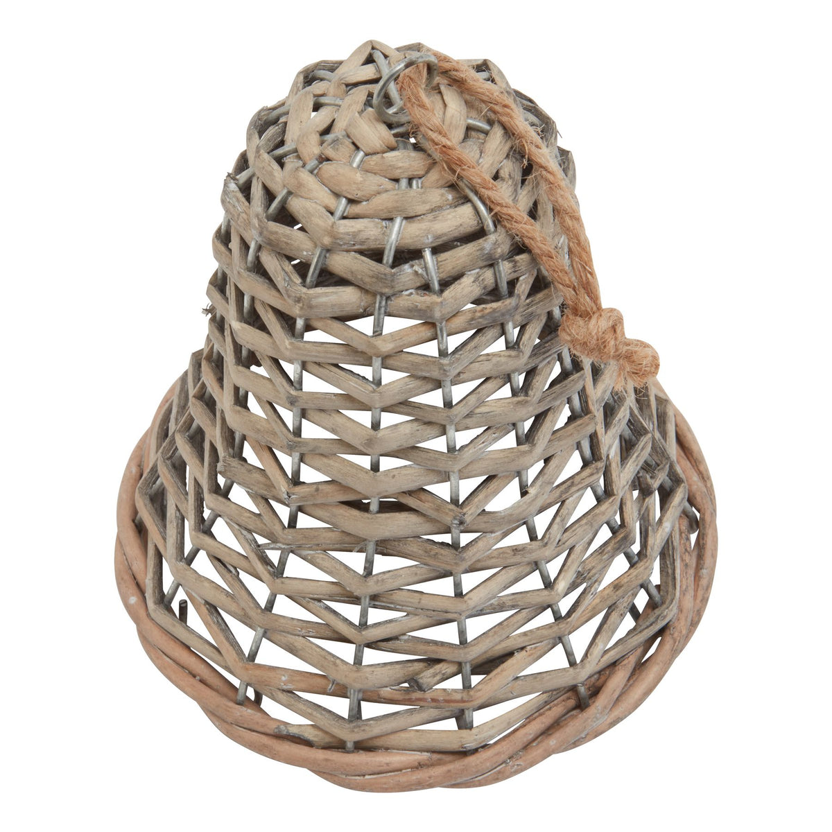 Medium Wicker Bell Decoration Christmas Hanging Decoration