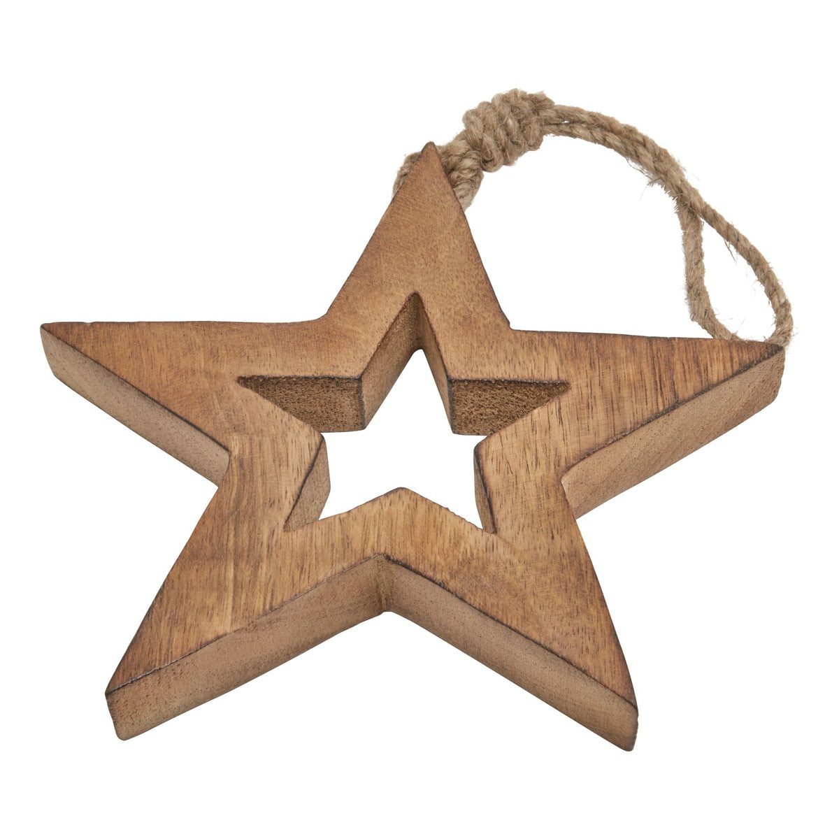 Natural Wooden Hanging Star Christmas Hanging Decoration