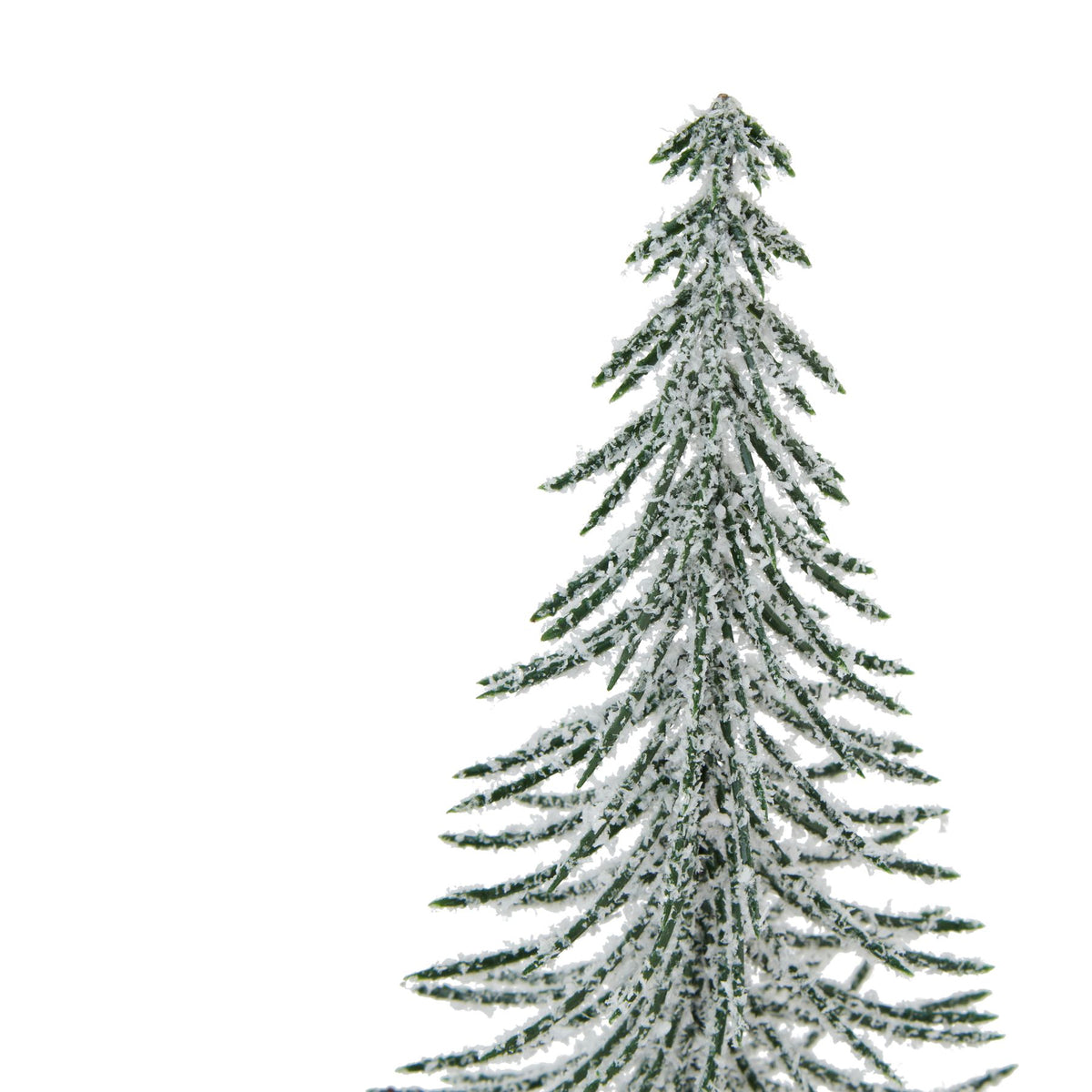 Large Snowy Spindle Tree In Wood Log Christmas Decoration