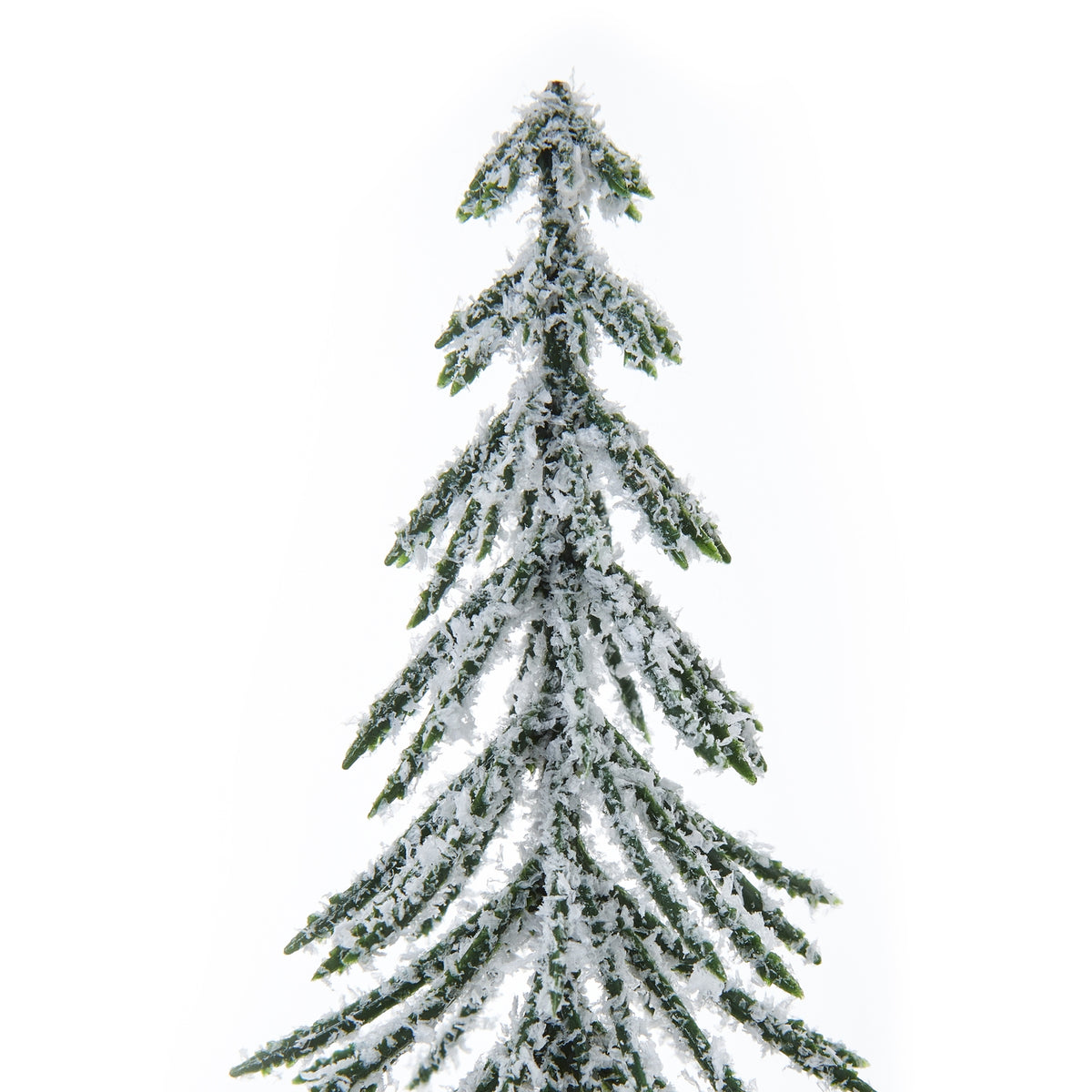 Medium Snowy Spindle Tree In Wood Log Christmas Decoration