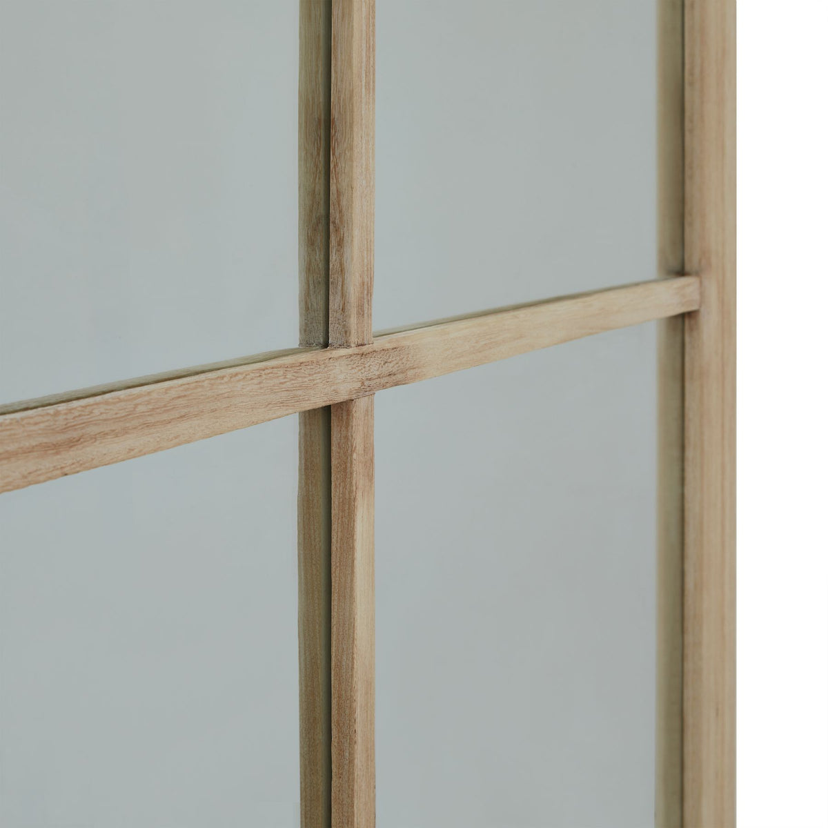 Washed Wood XL Window Mirror Decorative Wall Mirror