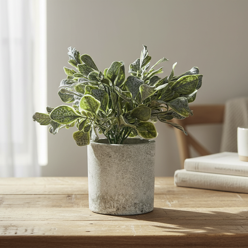 Small Giana Eucalyptus Plant In Grey Pot Artificial Flower Stem