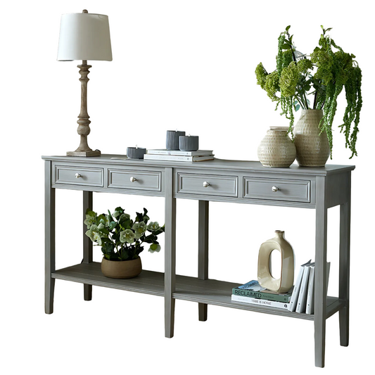 The Serene Collection Four Drawer Console Table