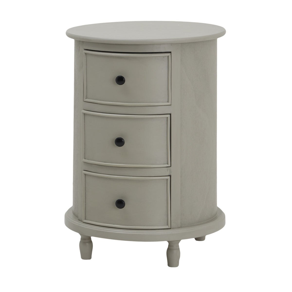 The Camden Collection 3 Drawer Round Side Table