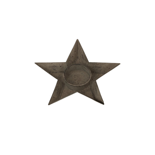 Rustic Metal Star Tealight Holder