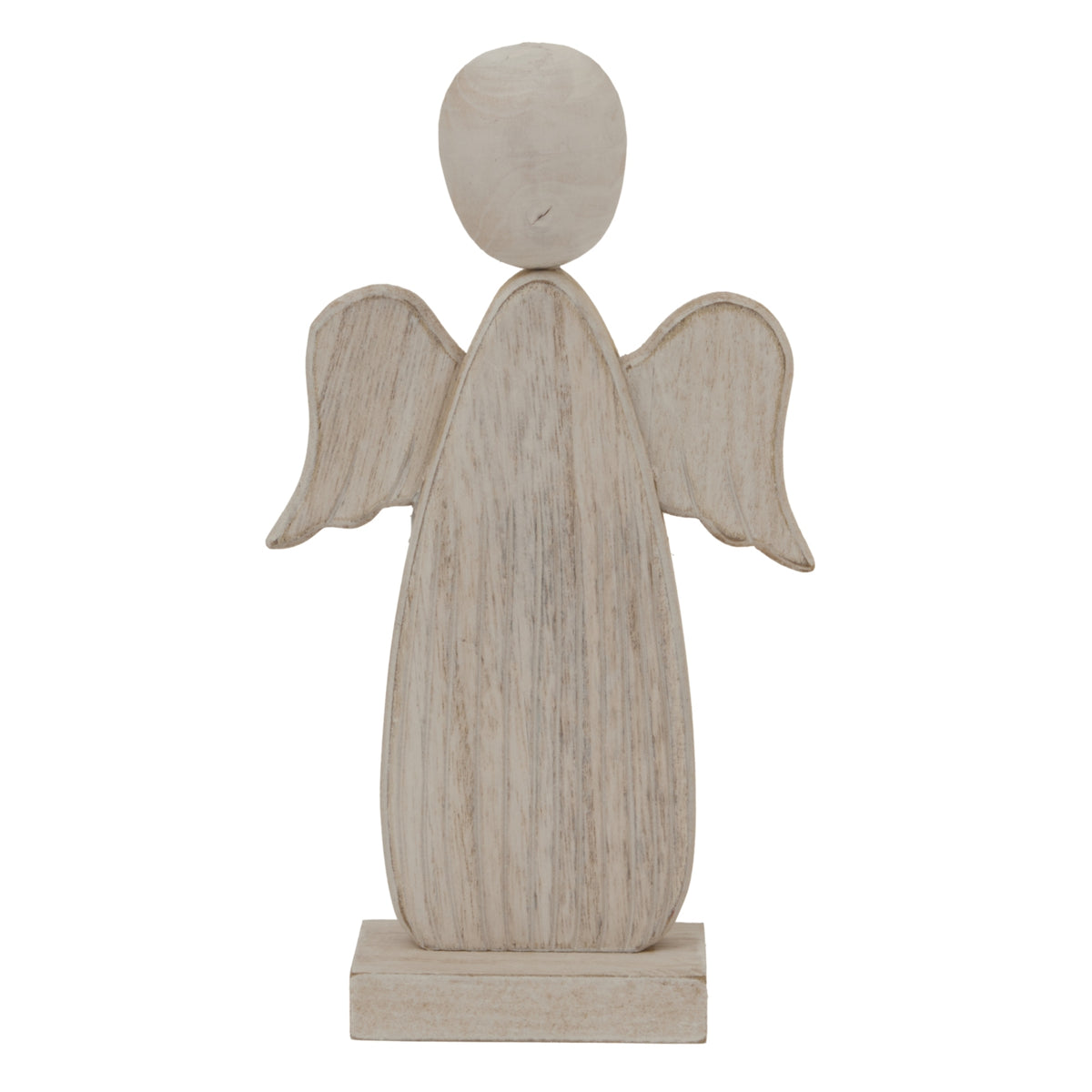 Large Whitewashed Rustic Angel