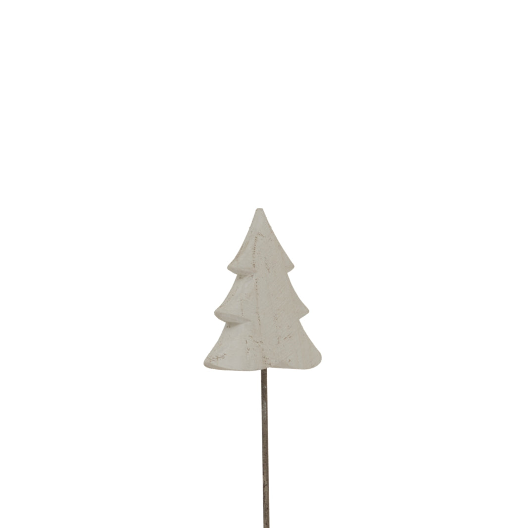 Whitewashed Rustic Tree On Stand