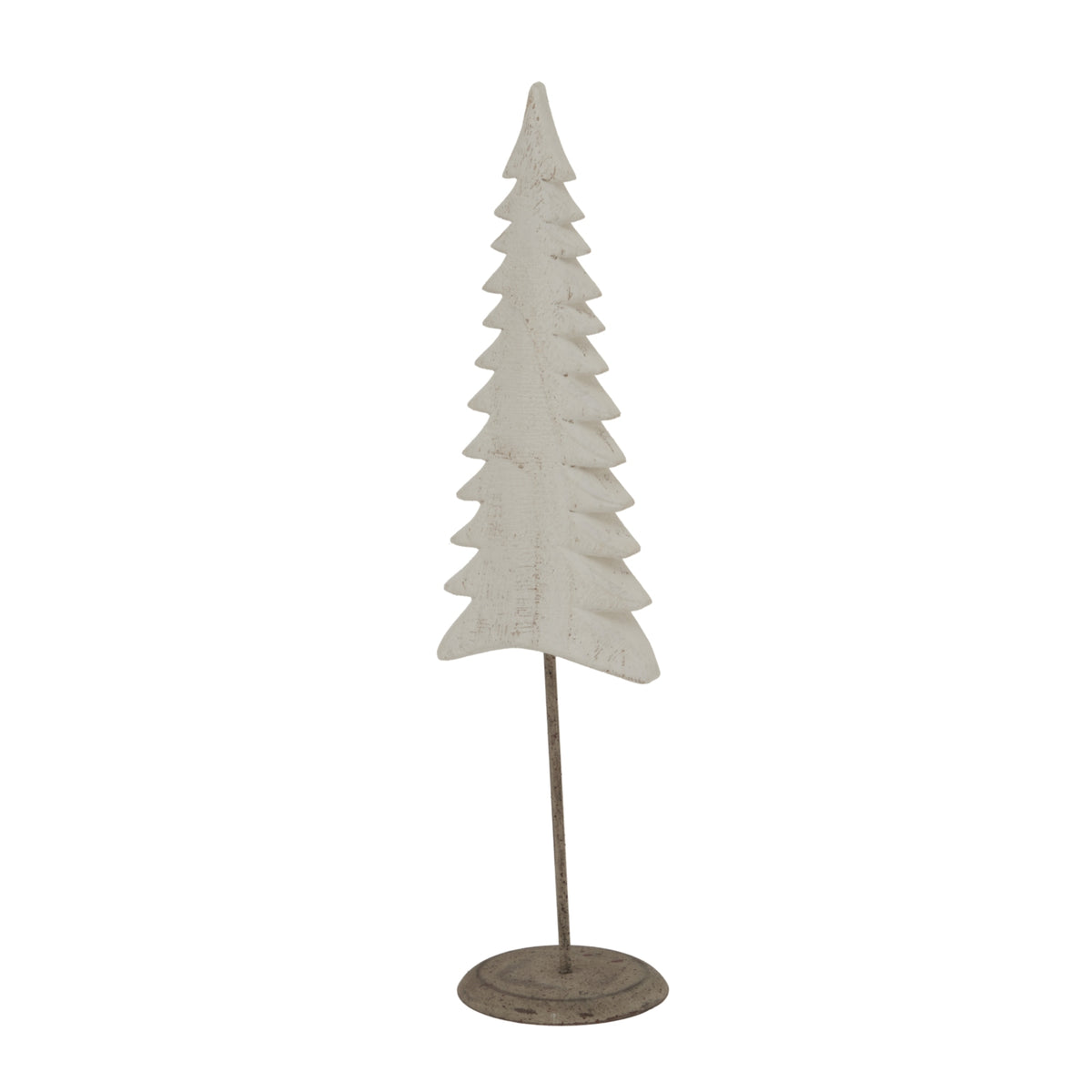 Whitewashed Tall Tree On Stand