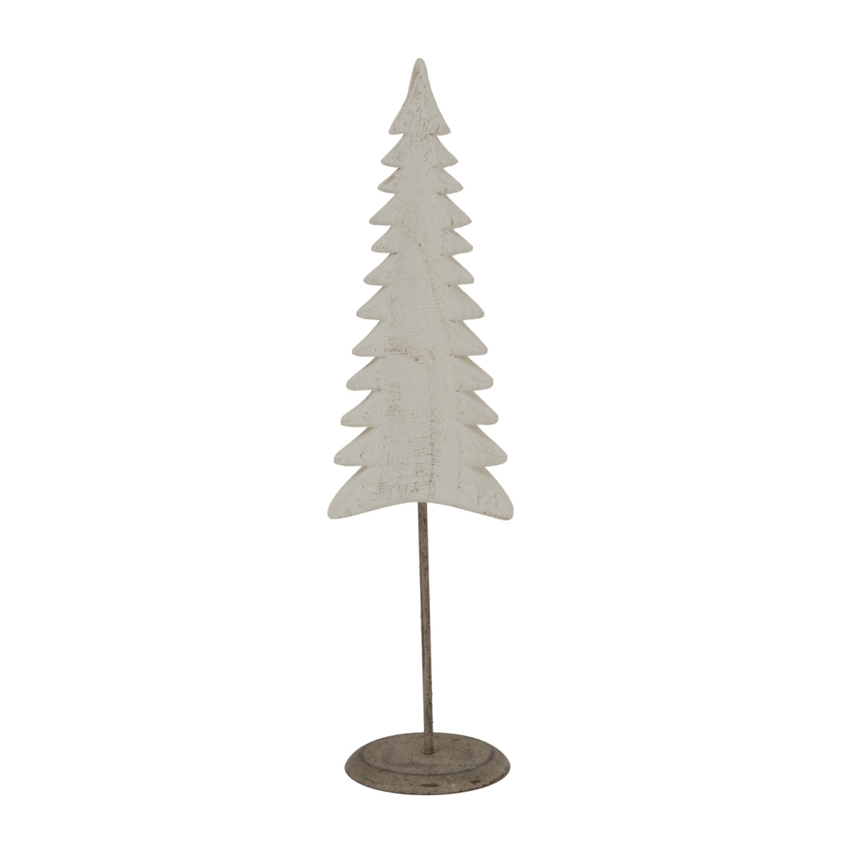 Whitewashed Tall Tree On Stand