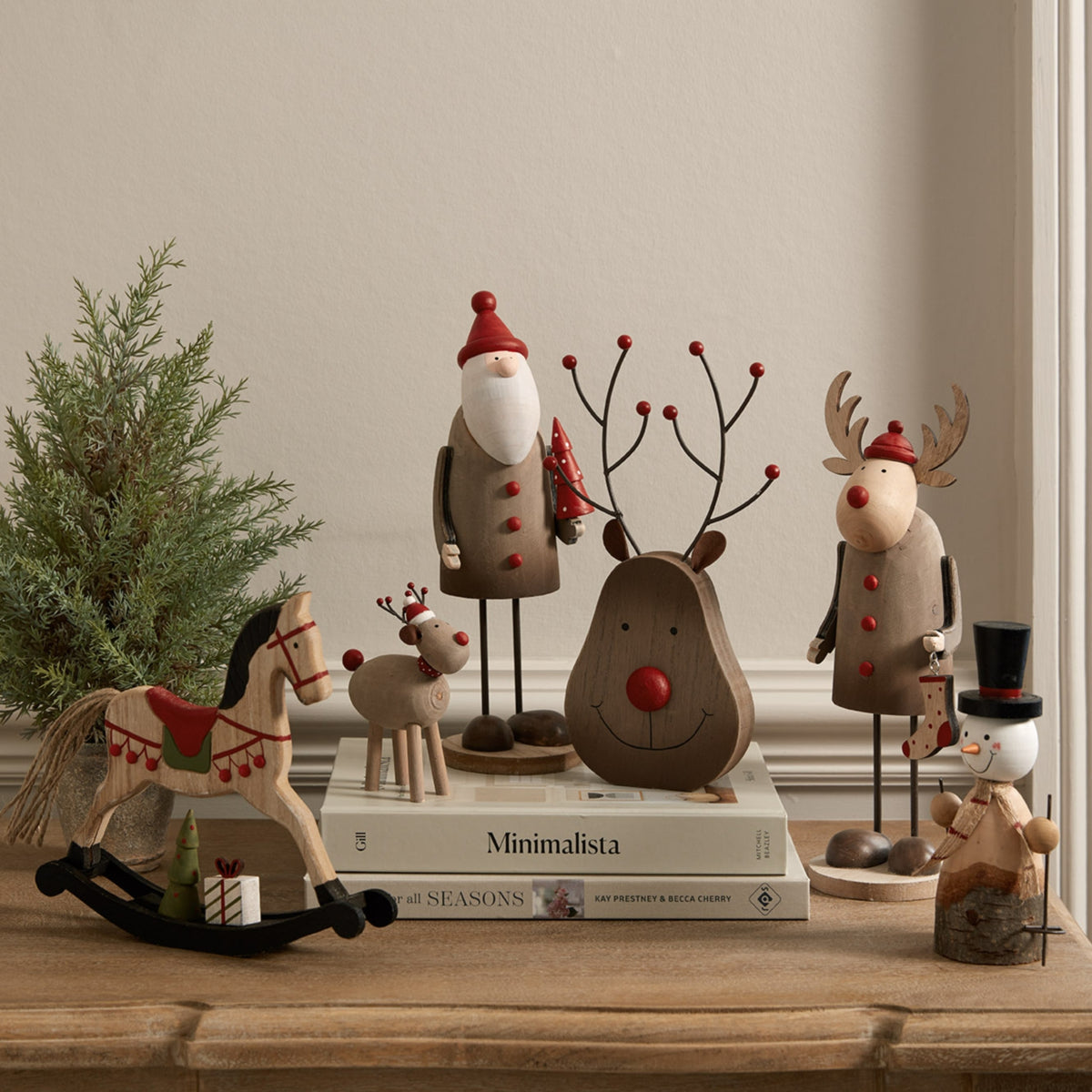 Rustic Decorated Rocking Horse Christmas Decoration