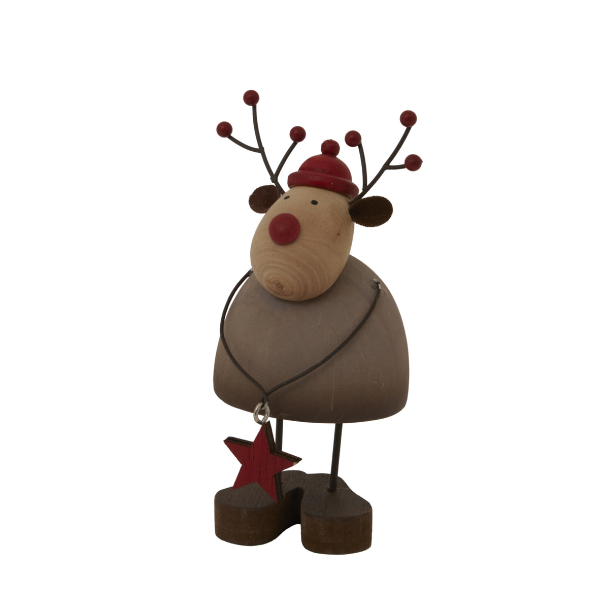 Rustic Reindeer With Star Decoration