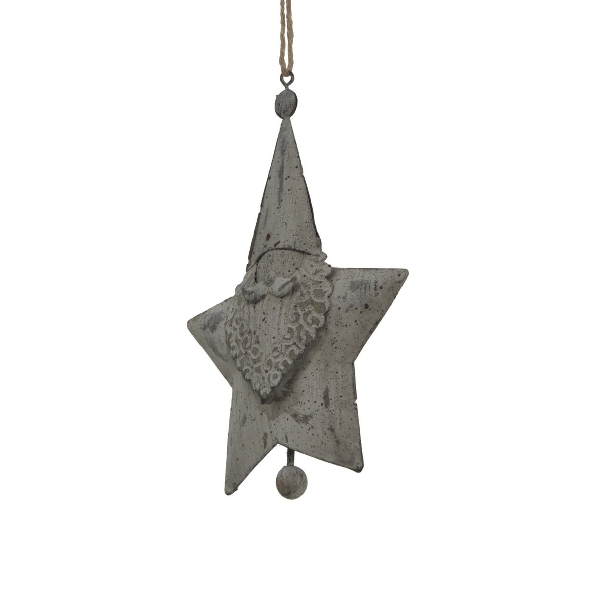 Large Rustic Hanging Santa Star