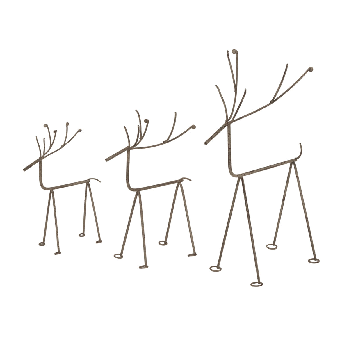 Rustic Metal Reindeer On Stand