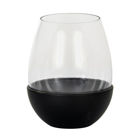 Neris Large Candle Holder With Glass Goblet