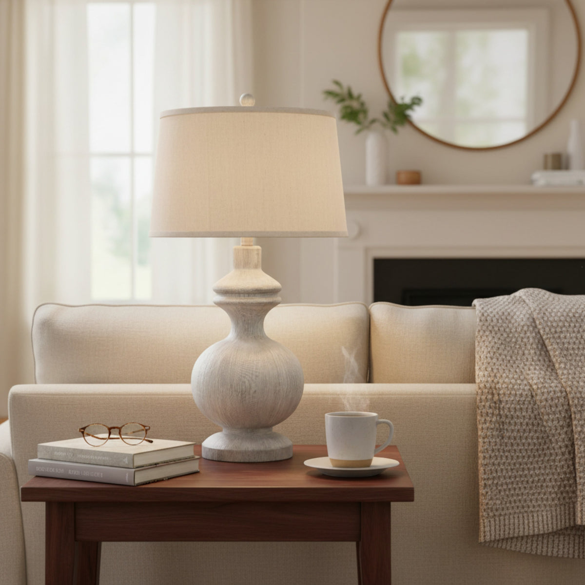 Amorie Table Lamp With Linen Shade