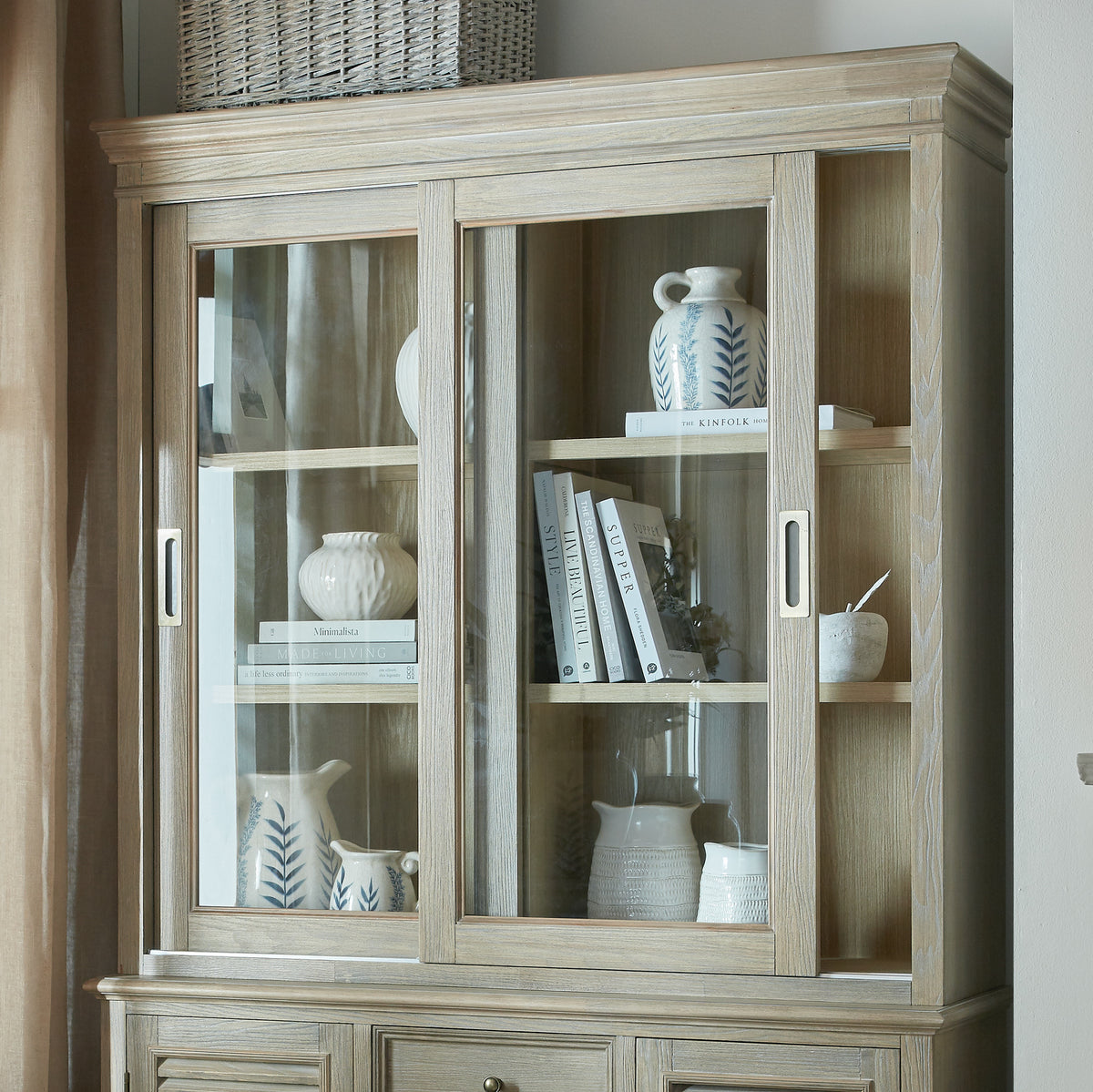 Delphine Collection Sliding Glass Dresser Top