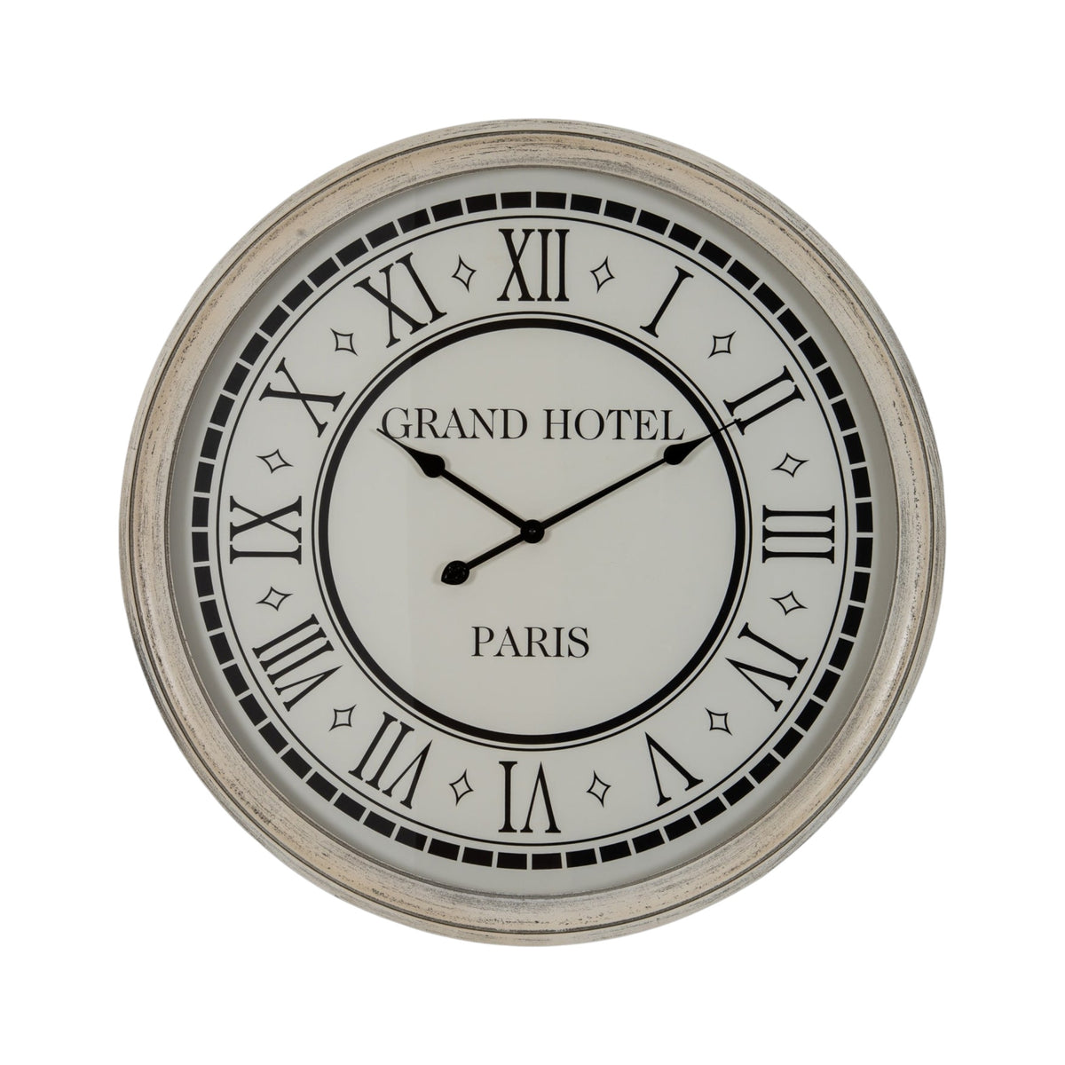 Hotel Paris Large Grey Clock With Glass