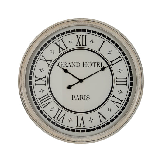 Hotel Paris Large Grey Clock With Glass