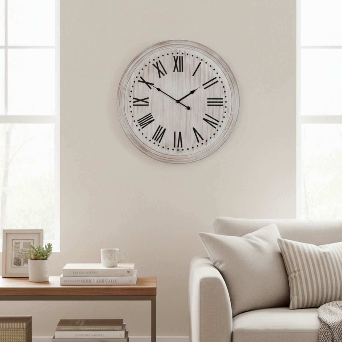 Hotel Paris White Clock With Glass