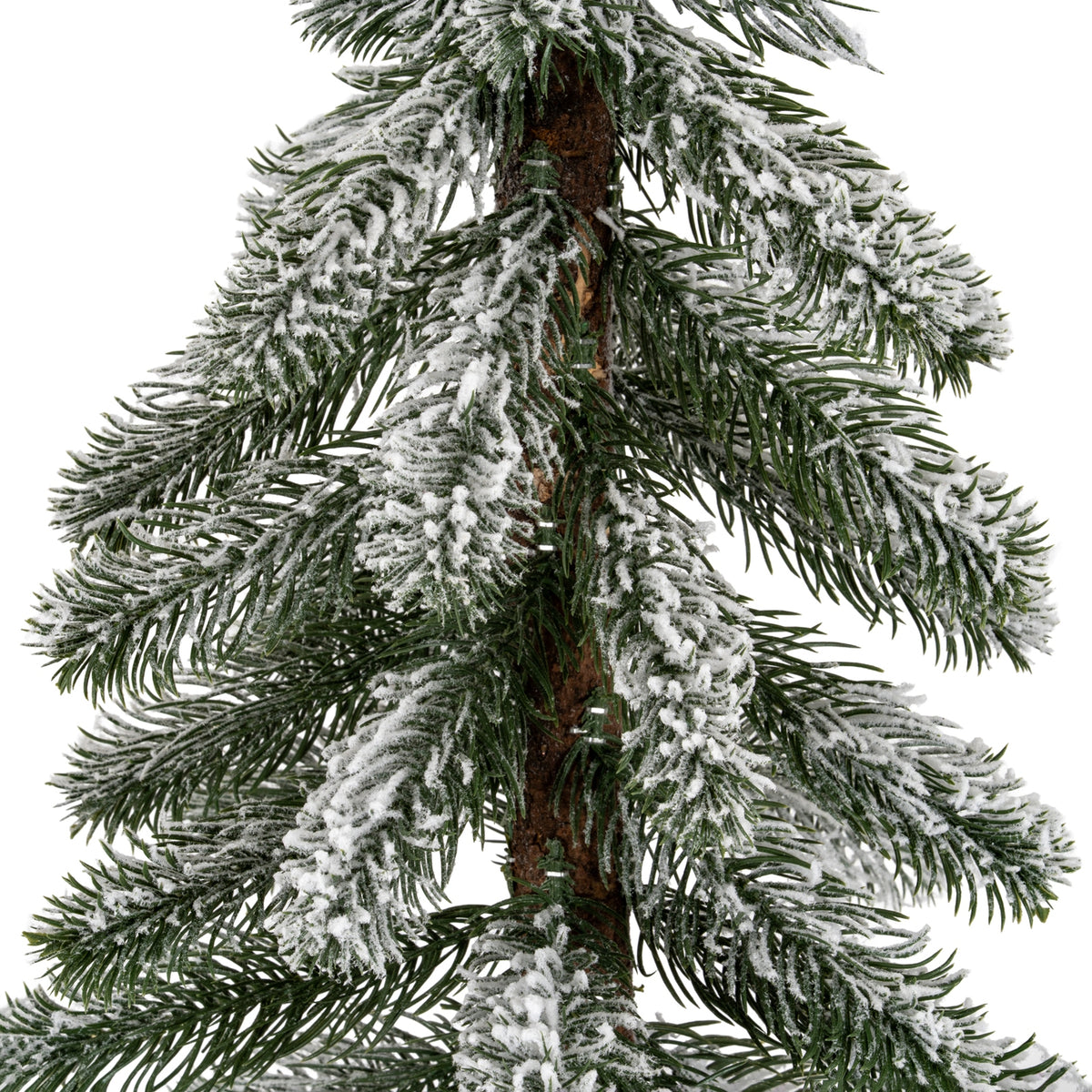 Medium Snowy Pine Tree On Wooden Stand