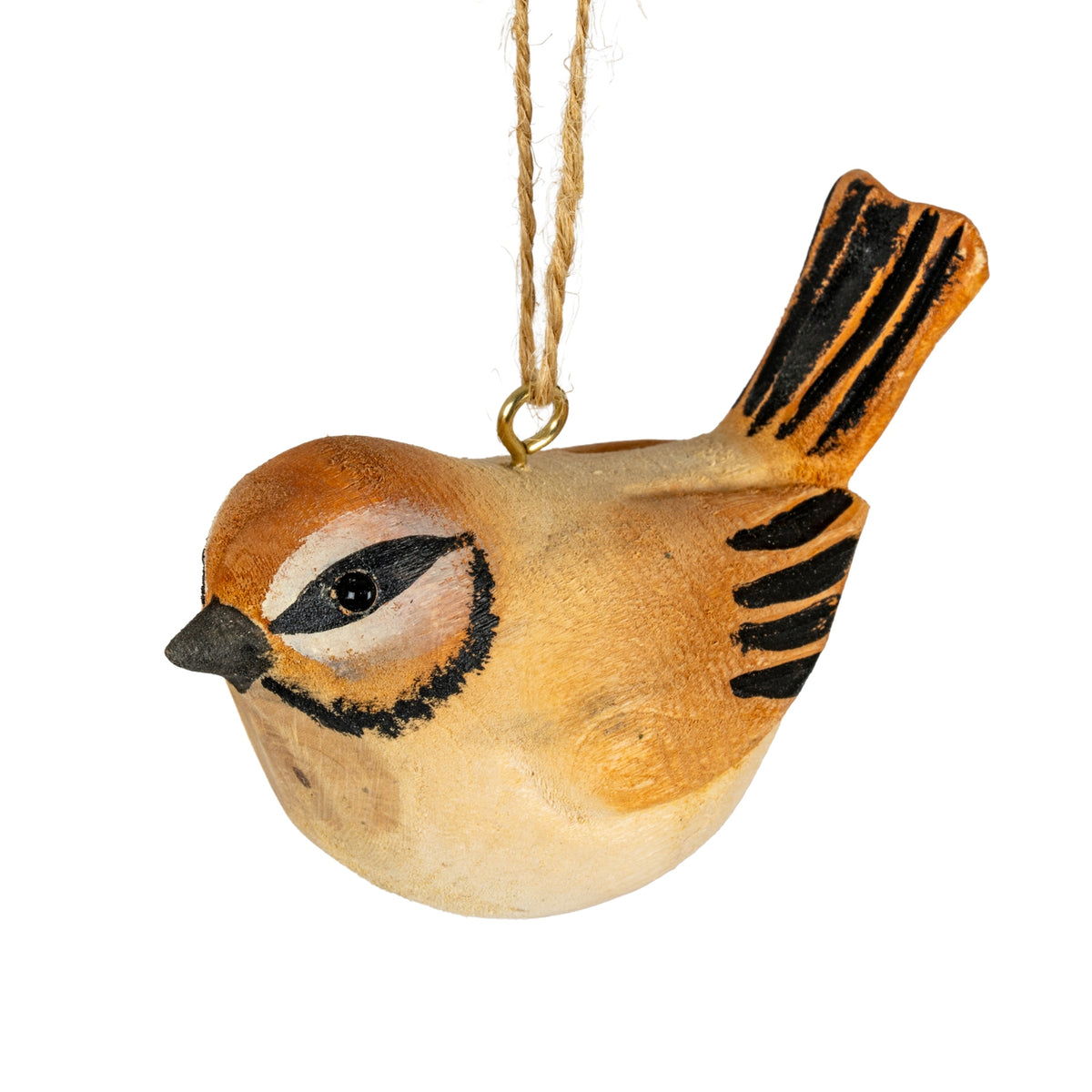 Wooden Tawny Bird Decoration Christmas Hanging Decoration