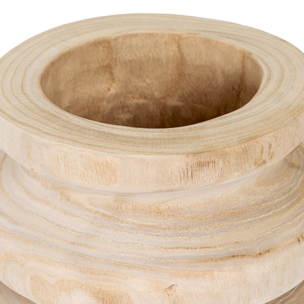 Large Artisan Ribbed Vase