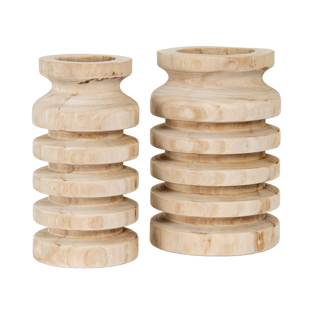 Large Artisan Ribbed Vase