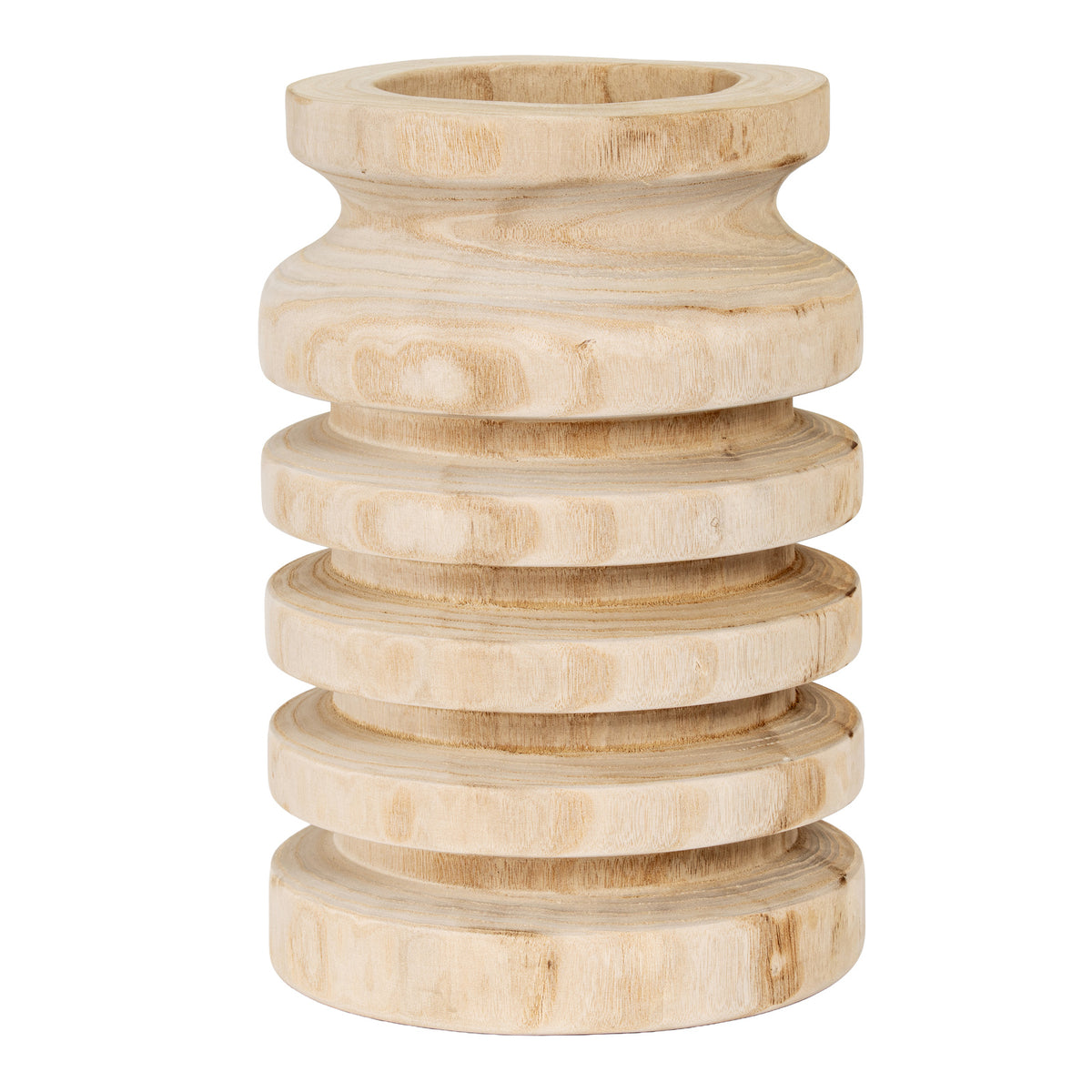 Large Artisan Ribbed Vase