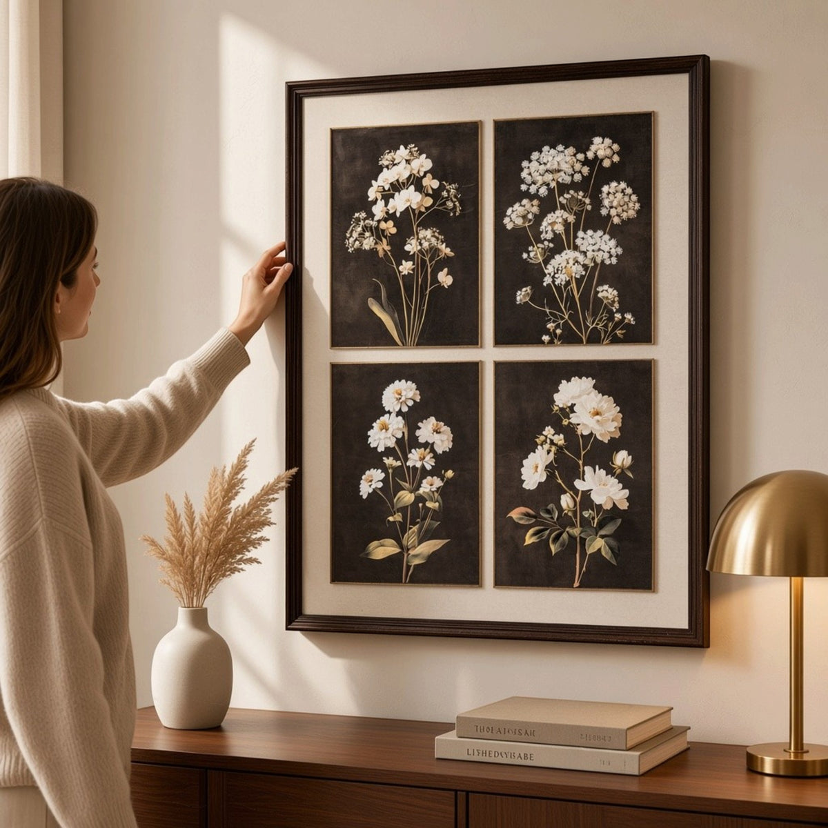 Flora & Fauna Collection Four Botanicals in Classic Frame