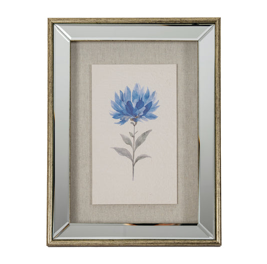 Rosalie Textured Paper Dahlia in Mirrored Frame