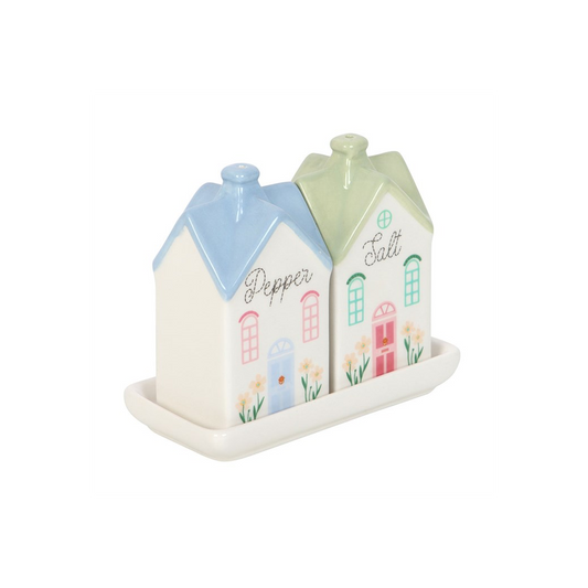 Pastel House Salt and Pepper Shakers