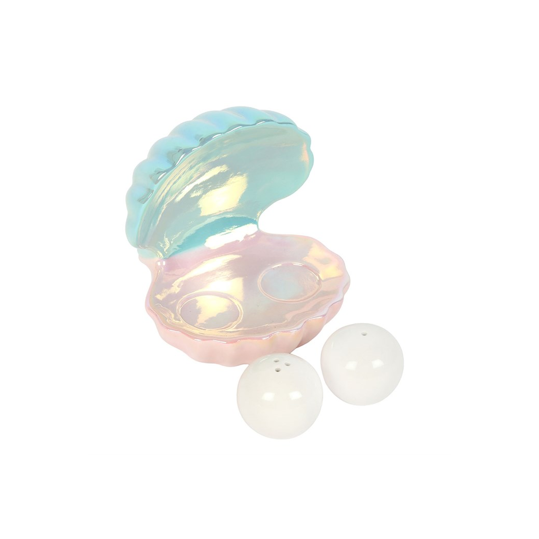 Clam Shell Salt and Pepper Shakers