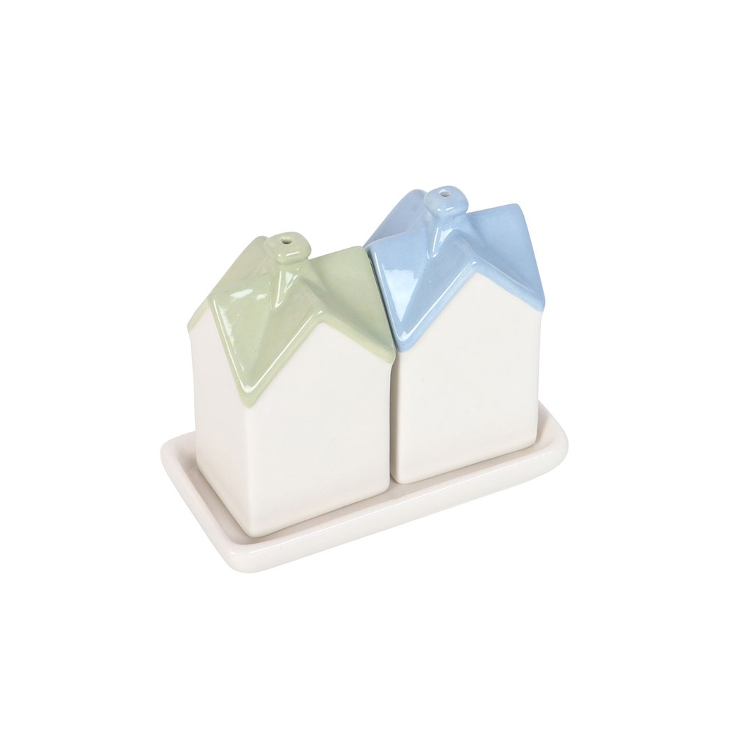 Pastel House Salt and Pepper Shakers