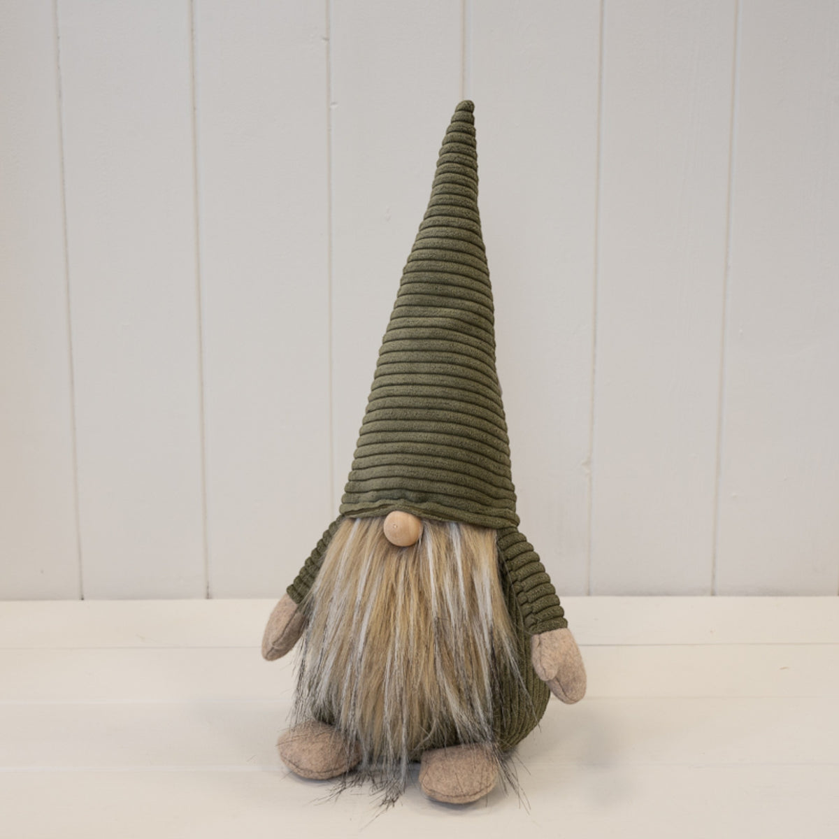 Green Fabric Santa Gonk Christmas Ornament