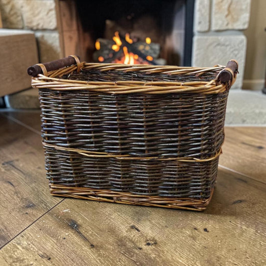 Rectangular Log Basket for Stylish Firewood Storage
