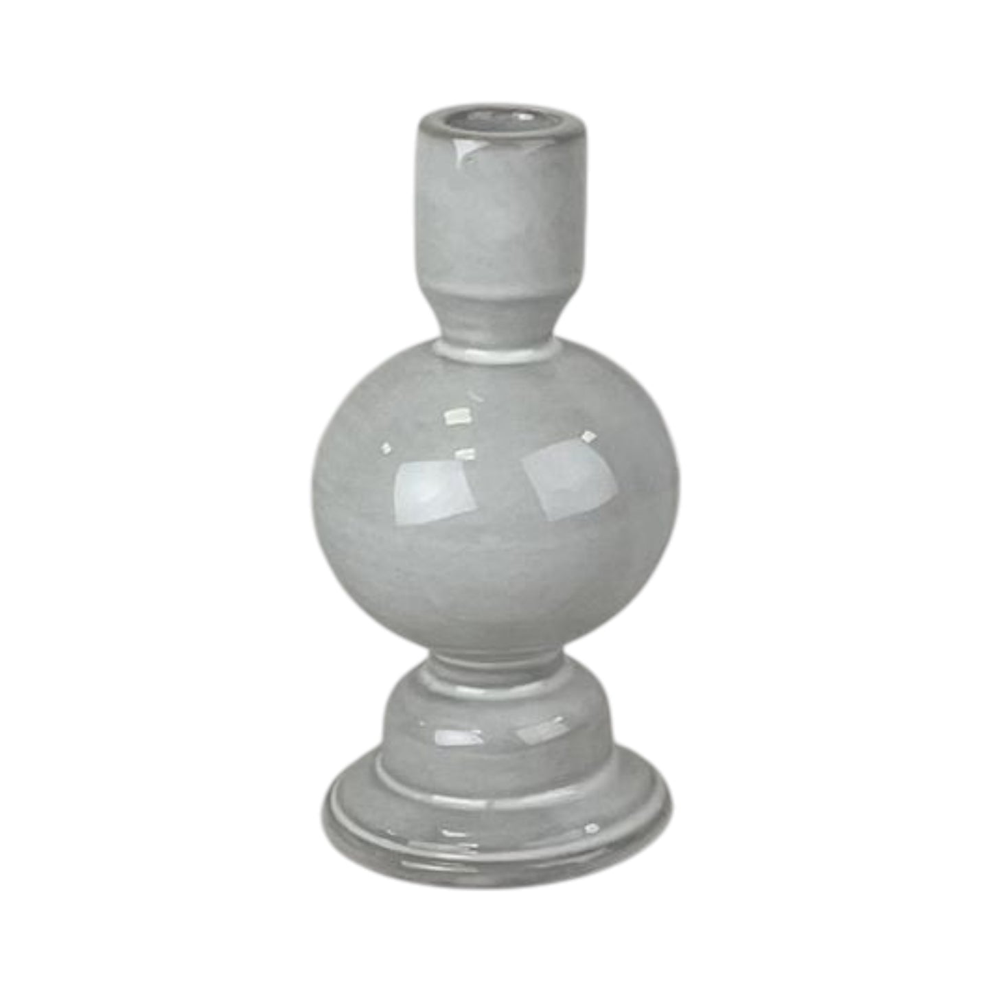 Textured Glazed Ceramic Candle Holder 15cm