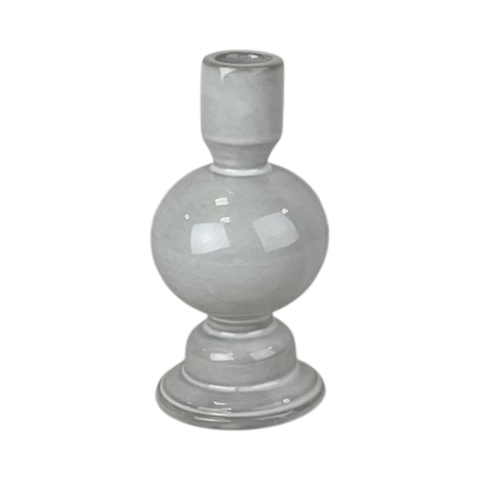 Textured Glazed Ceramic Candle Holder 15cm