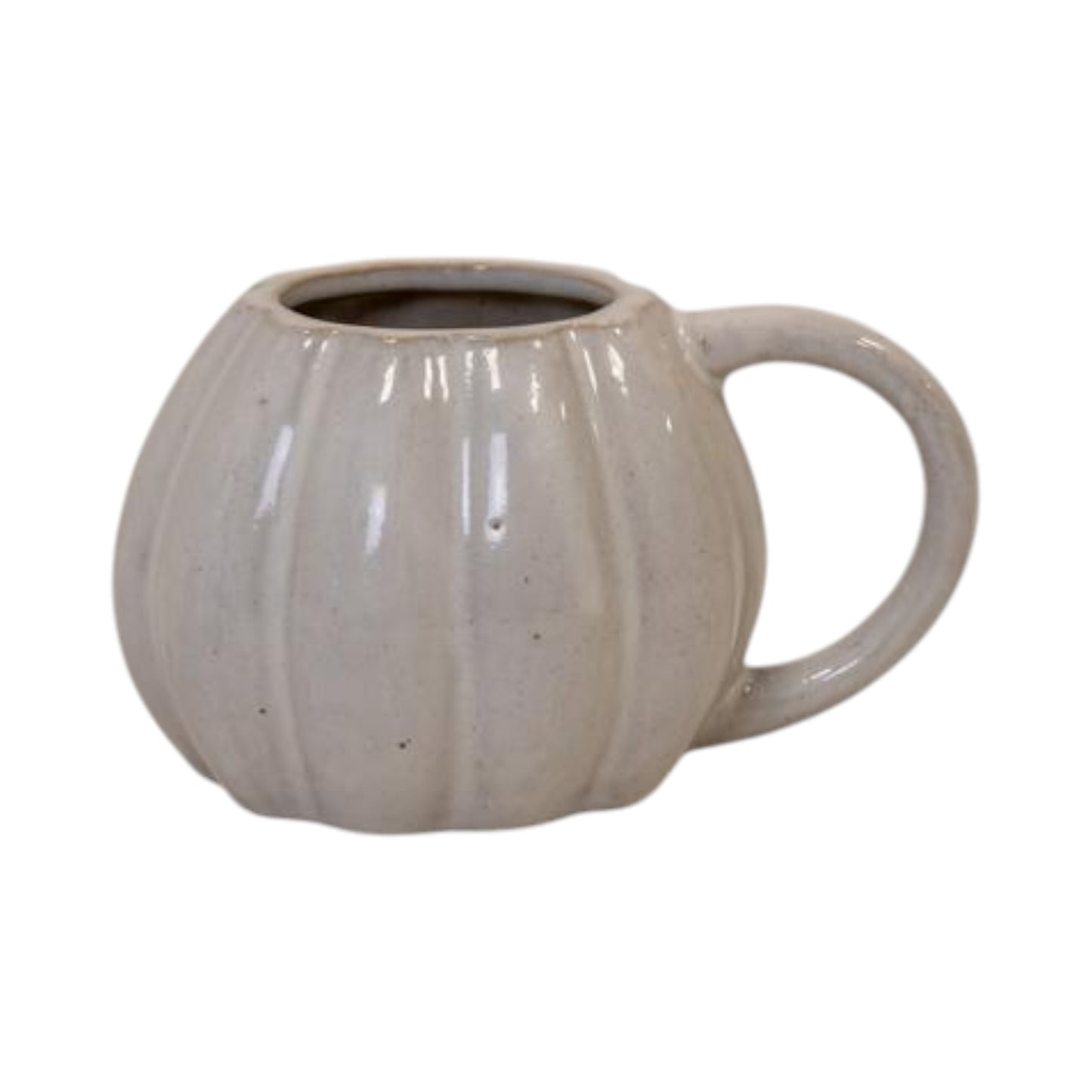 White Ceramic Pumpkin Mug