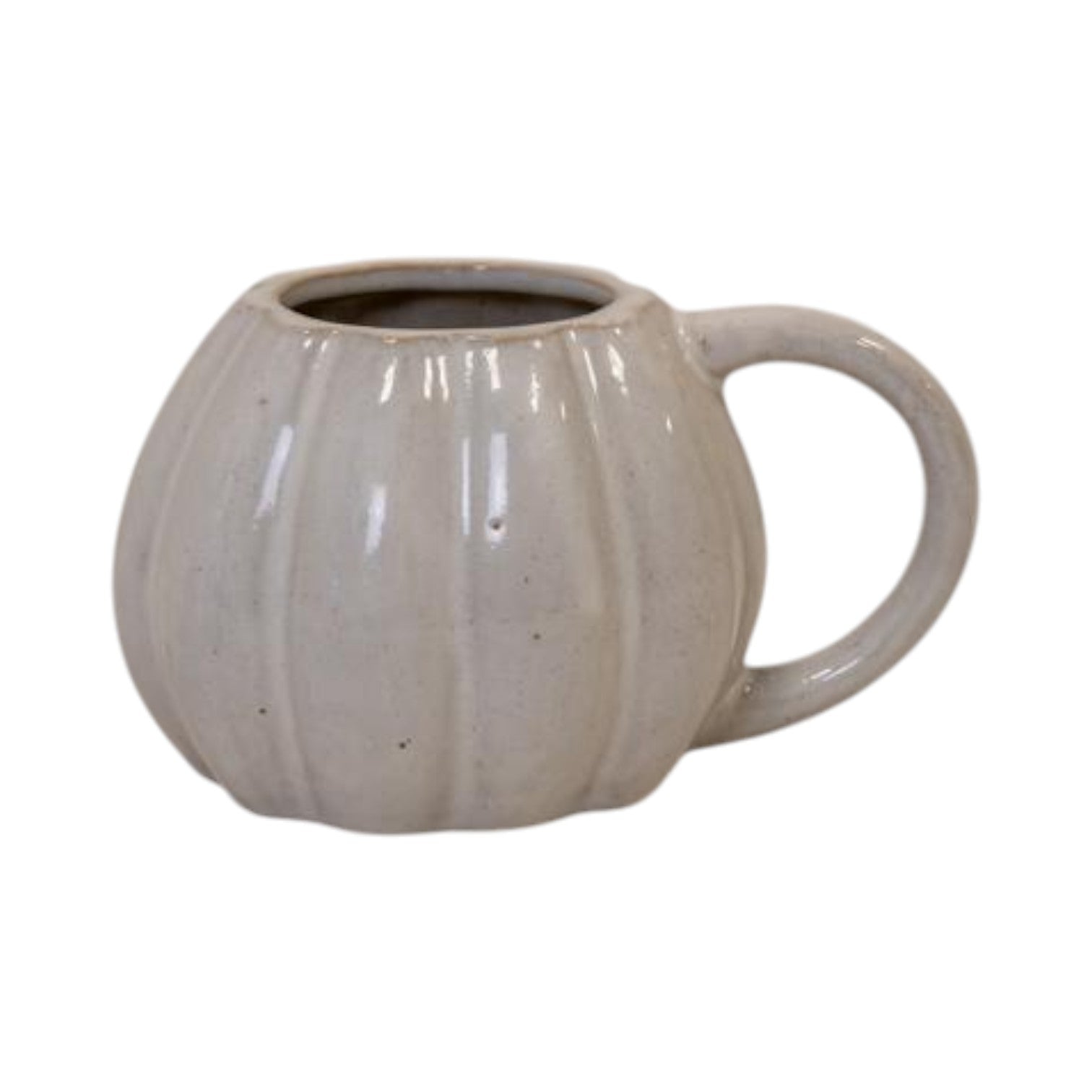 White Ceramic Pumpkin Mug