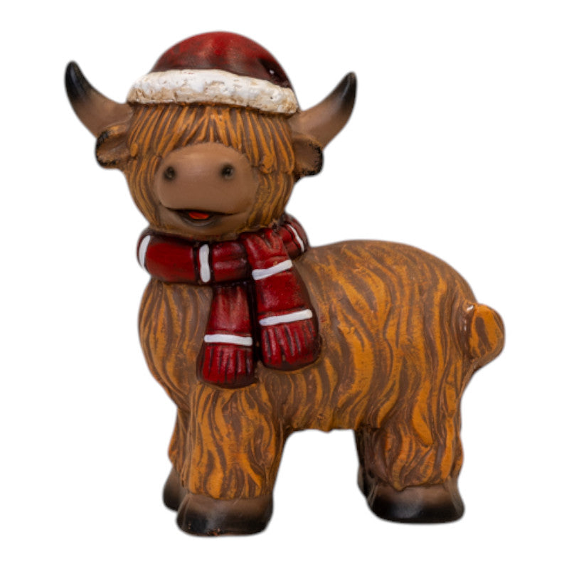 Terracotta Highland Cow (H18.9cm)