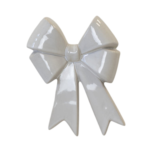Large Ceramic Double Bow Decor Christmas Decoration