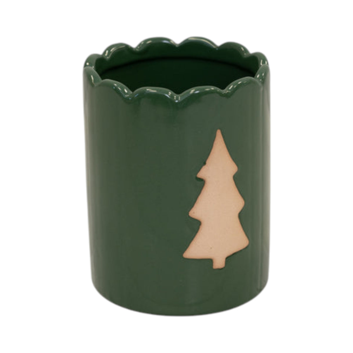 Forest Green Tree Decor Pot Christmas Decoration